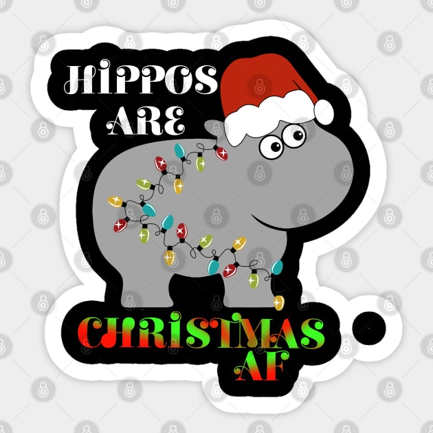 Hippos are Christmas AF Sticker by Timeforplay